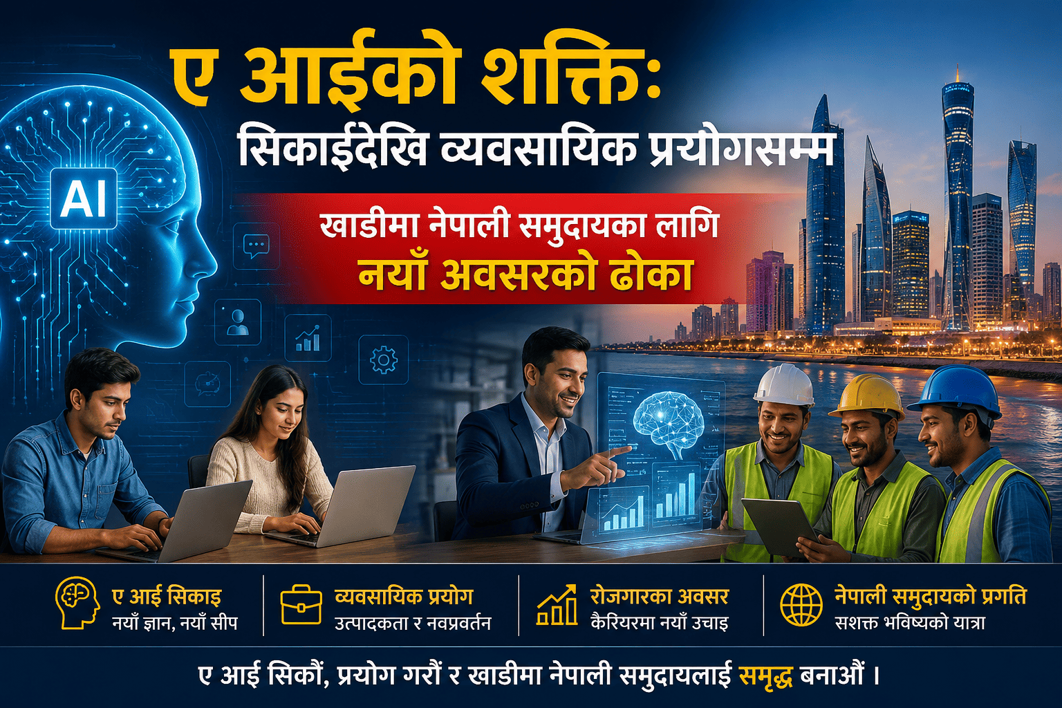 “The Power of AI: From Learning to Business Applications — Opening New Doors of Opportunity for the Nepali Community in the Gulf”